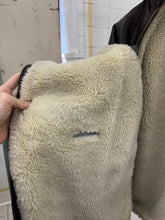 Load image into Gallery viewer, 1990s Armani Heavy Brown Leather and Boa Lined Hooded Dual Closure Jacket - Size XL