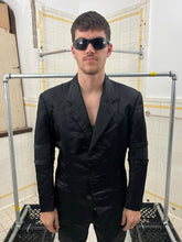 Load image into Gallery viewer, ss1996 Issey Miyake Black Nylon Futuristic Blazer with Ribbed Panels - Size L
