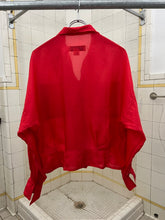 Load image into Gallery viewer, 1980s Katharine Hamnett Cropped Red Silk Shirt - Size S