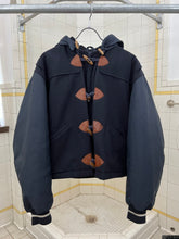 Load image into Gallery viewer, aw1983 Armani Navy Wooden Toggle Closure Bomber with Removable Hood - Size M