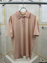 Load image into Gallery viewer, 1990s World Wide Web Sample Striped Salmon Polo Shirt - Size L