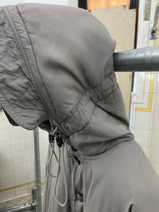 1980s Armani Grey Oversized N2B Padded Bomber - Size XL