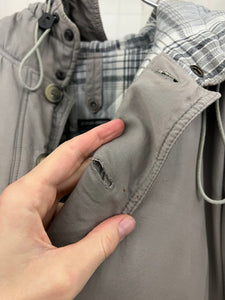 1980s Armani Grey Oversized N2B Padded Bomber - Size XL