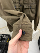 Load image into Gallery viewer, 1980s Marithe Francois Girbaud Dark Khaki Pleated Shoulder Detail and Massive Front Gusset Pockets - Size L