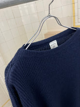 Load image into Gallery viewer, 1980s Marithe Francois Girbaud x Les Millesimes Navy Boatneck Sweater - Size L