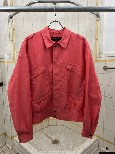 1980s Armani Peach Cargo Military Blouson - Size L