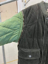 Load image into Gallery viewer, 1990s Armani Modular Hunting Jacket with Green Corduroy Base and Quilted Nylon Sleeves - Size L