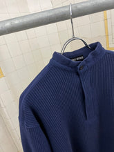 Load image into Gallery viewer, 1990s Issey Miyake Quarter Button Sweater with Twill Trim - Size M