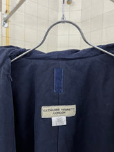 Load image into Gallery viewer, 1980s Katharine Hamnett Padded Canvas Double Breasted Parka with Packable Hood - Size OS