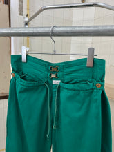 Load image into Gallery viewer, 1980s Marithe Francois Girbaud x Closed Emerald Green Double Waistband Trousers with Drawstrings - Size M