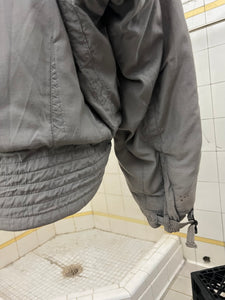 1980s Armani Grey Oversized N2B Padded Bomber - Size XL