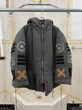 Load image into Gallery viewer, 1990s Issey Miyake Hooded Puffer Coat with Embroidered Sleeves - Size L