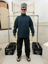 Load image into Gallery viewer, 1990s World Wide Web Aqua Turtleneck with Overlock Stitching Detail - Size L