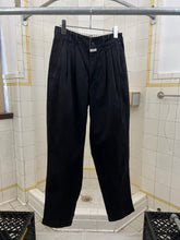 Load image into Gallery viewer, 1980s Marithe Francois Girbaud x Closed Black Double Pleated Trousers with Double Pleated Back Pockets - Size XXS