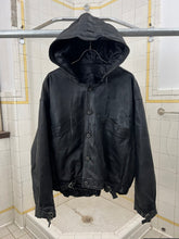 Load image into Gallery viewer, 1980s Marithe Francois Girbaud x Compagnie des Montagnes et des Forets Cropped Hooded Leather Bomber - Size L