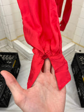 Load image into Gallery viewer, 1980s Katharine Hamnett Cropped Red Silk Shirt - Size S