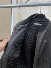 Load image into Gallery viewer, 1980s Katharine Hamnett Black Leather Bomber Jacket - Size M