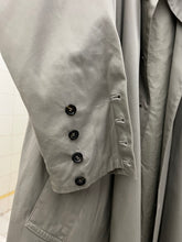 Load image into Gallery viewer, 1980s Katharine Hamnett Padded Iridescent Double Breasted Trench Coat - Size M