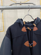 Load image into Gallery viewer, aw1983 Armani Navy Wooden Toggle Closure Bomber with Removable Hood - Size M