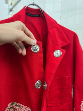 Load image into Gallery viewer, ss1996 Yohji Yamamoto Floral Red Work Jacket - Size M