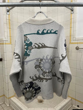 Load image into Gallery viewer, 1980s Marithe Francois Girbaud x Maillaparty Oversized Graphic Intarsia Knit Zipper Sweater - Size L