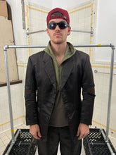 Load image into Gallery viewer, ss1996 Issey Miyake Brown Nylon Futuristic Blazer with Ribbed Panels - Size L