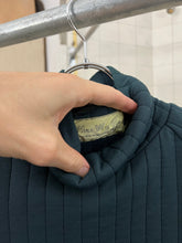 Load image into Gallery viewer, 1990s World Wide Web Aqua Turtleneck with Overlock Stitching Detail - Size L