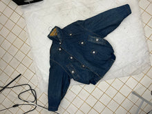 Load image into Gallery viewer, 1980s Katharine Hamnett Padded Denim Double Breasted Bomber - Size OS