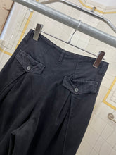 Load image into Gallery viewer, 1980s Marithe Francois Girbaud x Closed Black Double Pleated Trousers with Double Pleated Back Pockets - Size XXS