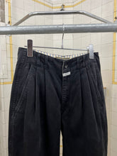 Load image into Gallery viewer, 1980s Marithe Francois Girbaud x Closed Black Double Pleated Trousers with Double Pleated Back Pockets - Size XXS