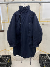 Load image into Gallery viewer, 1980s Katharine Hamnett Padded Canvas Double Breasted Parka with Packable Hood - Size OS