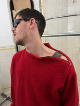 Load image into Gallery viewer, 1980s Marithe Francois Girbaud x Maillaparty Shoulder Zip Sweater - Size L
