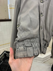 1980s Armani Grey Oversized N2B Padded Bomber - Size XL