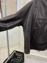 Load image into Gallery viewer, 1990s Armani Heavy Brown Leather and Boa Lined Hooded Dual Closure Jacket - Size XL