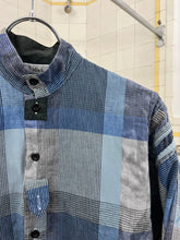 Load image into Gallery viewer, 1980s Marithe Francois Girbaud x Super Casual Blue Multi Plaid Shirt with Armpit Buttons - Size S