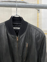 Load image into Gallery viewer, 1980s Katharine Hamnett Black Leather Bomber Jacket - Size M