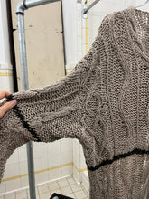 Load image into Gallery viewer, ss1996 Yohji Yamamoto Woven Cableknit Sweater - Size XL