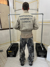 Load image into Gallery viewer, 1980s Katharine Hamnett Light Beige Bomber with Back Logo Print - Size M