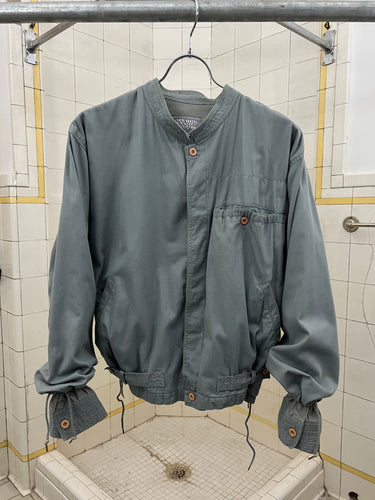 1980s Marithe Francois Girbaud Faded Teal Oversized Faux Layered Blouson - Size S
