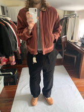 Load image into Gallery viewer, 1990s Armani Object Dyed Bordeaux Blouson with Pink Contrast Pipping - Size XL