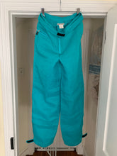 Load image into Gallery viewer, 2000s Armani Teal Linen Technical Trousers with Lampo Zippers - Size M