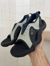 Load image into Gallery viewer, 2000s Oakley ‘Solid Smoke’ Sandals in Blue and Grey - Size 7.5 US