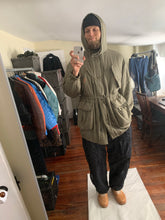 Load image into Gallery viewer, 1990s Katharine Hamnett Khaki Silk Military Parka - Size XL