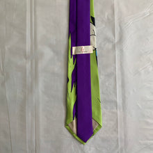 Load image into Gallery viewer, 2000s Yohji Yamamoto Purple and Green Astro Boy Necktie - Size OS