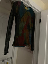 Load image into Gallery viewer, ss1997 Yohji Yamamoto Mesh Geometric Print Top - Size M
