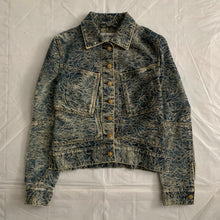 Load image into Gallery viewer, ss2007 Issey Miyake Rose Embossed Paneled Denim Jacket - Size XS