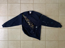 Load image into Gallery viewer, ss2021 Per Gotesson Slashed Vintage Paint Splattered Crewneck with Vintage Jewelry - Size S/M