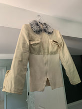Load image into Gallery viewer, 1990s Dexter Wong Super Cropped Faux Collared Bomber Jacket with Extended Hem Ribbing - Size M