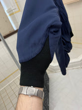 Load image into Gallery viewer, 1990s Katharine Hamnett Navy Silk Hooded Parka with Articulated Ribbed Cuffs - Size M