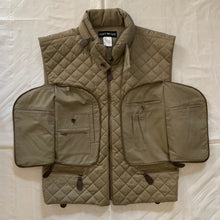 Load image into Gallery viewer, aw1992 Issey Miyake Khaki Quilted Nylon Hidden Cargo Pocket Vest - Size XL